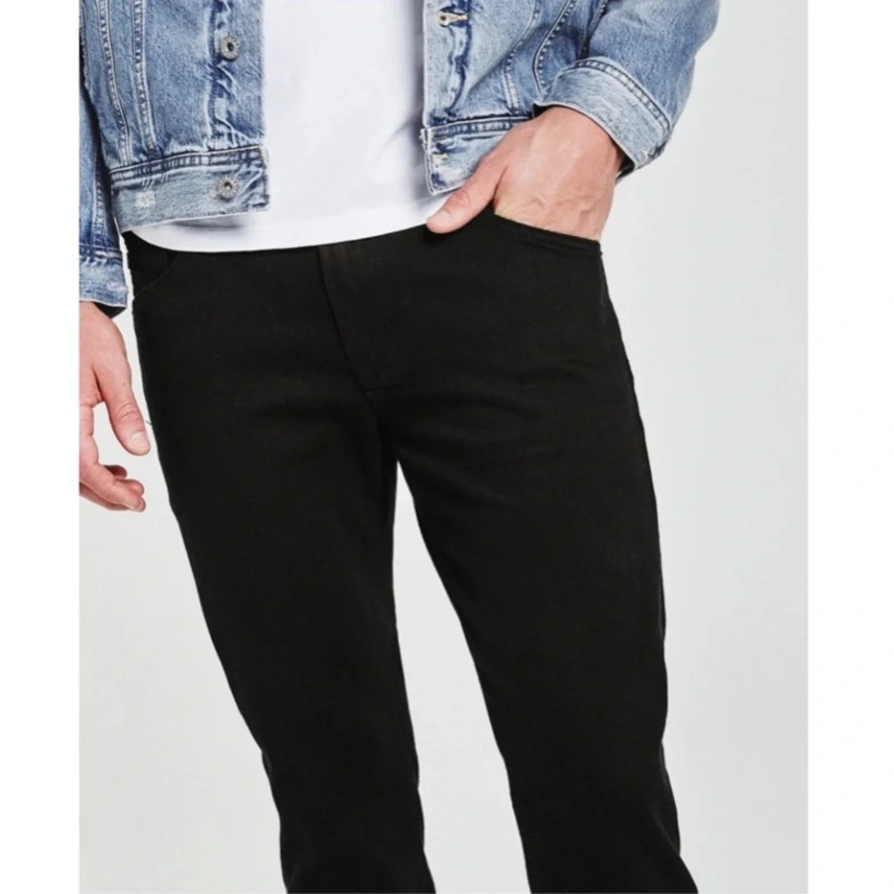 AG jeans Adriano Goldschmied The Matchbox Slim Straight Black Jeans men’s 36